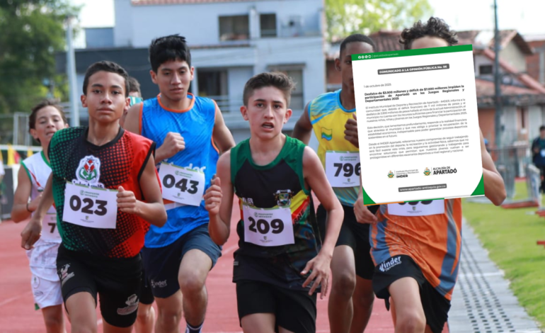 En el caso de un déficit y déficit presupuestario por un monto de $ 7,000 millones, 400 jóvenes de Decadó (Antioquia) no participarían en los Juegos de la Facultad 2025

 – Primer plano