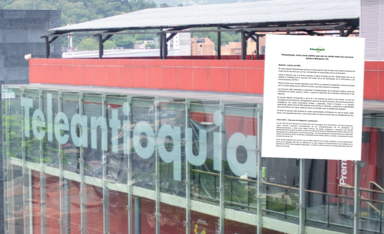 ¿Sin dinero? Teleantioquia exige al Ministerio TIC asignar recursos adecuados

 – Primer plano