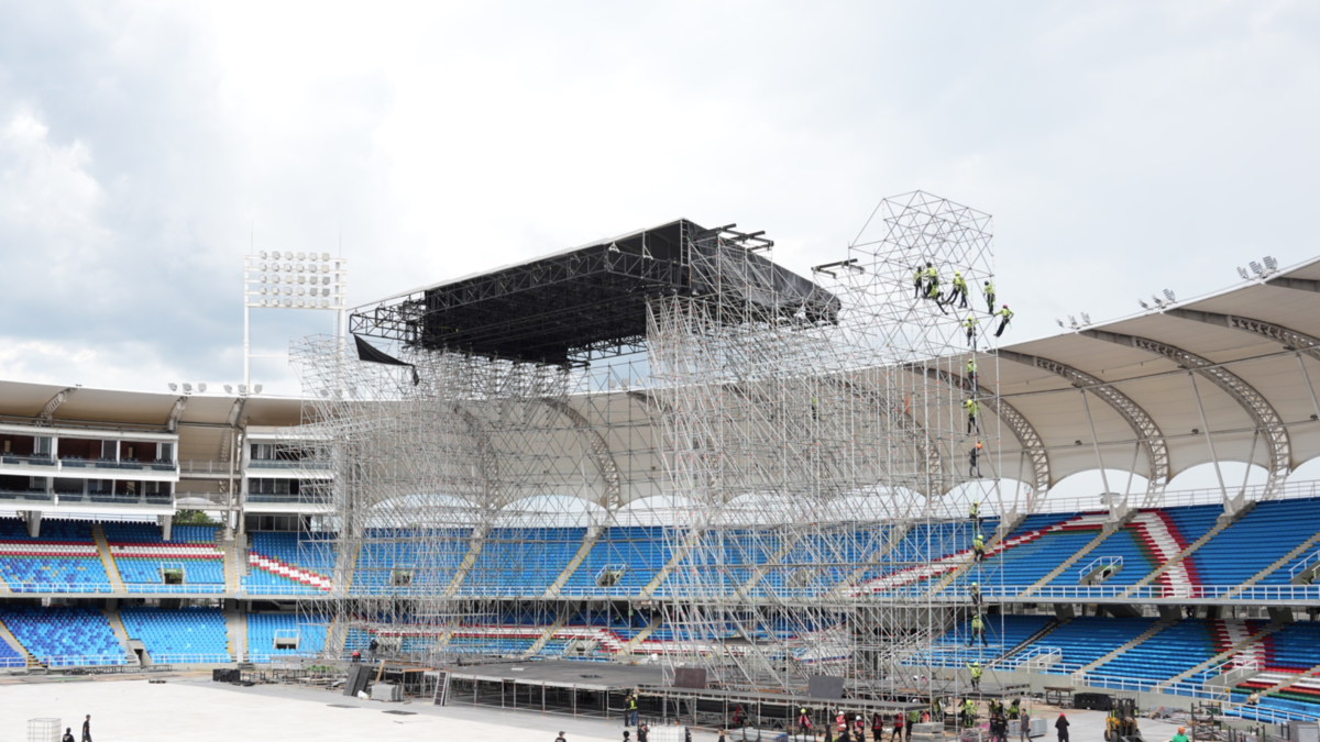 Shakira en Cali | Así se desarrolla la producción y edición de conciertos en el Estadio Pascual Guerrero: se generan entre 2.000 y 3.000 empleos

 – Primer plano