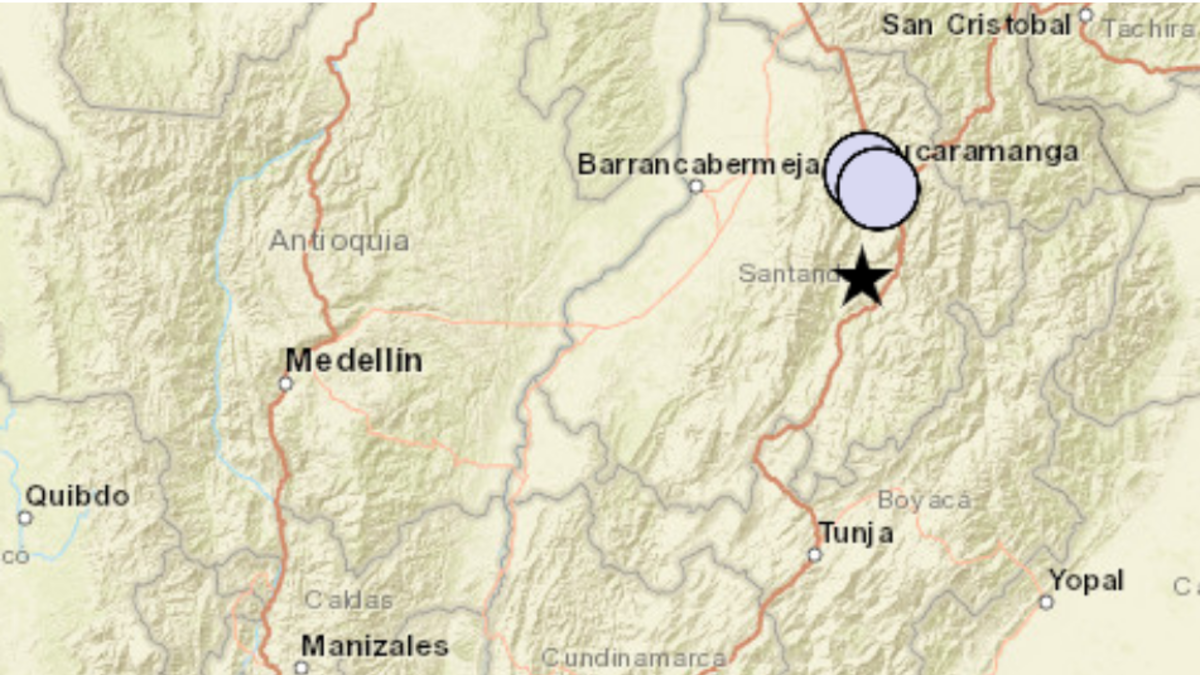 Temblores en Colombia hoy | El Servicio Geológico de Colombia reportó un sismo de magnitud 3,9 el 30 de octubre en Los Santos, Santander
 – Primer plano