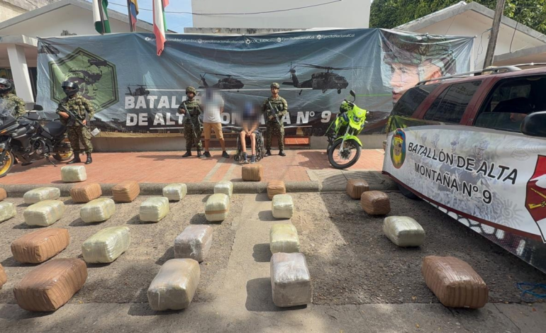 El Ejército incautó marihuana con destino a Bogotá, apodada «Junior», y realizó otros operativos
 – Primer plano