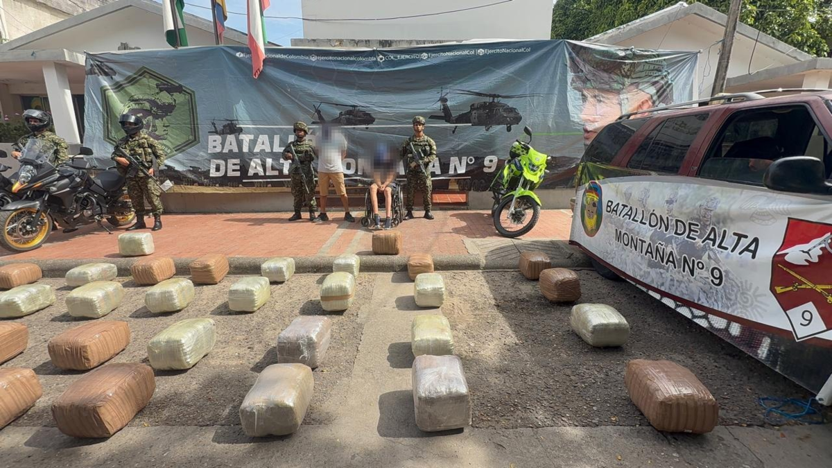 El Ejército incautó marihuana con destino a Bogotá, apodada «Junior», y realizó otros operativos
 – Primer plano