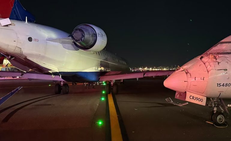 El shock entre dos aviones delta en el aeropuerto de Laguardia deja un lesionado y causa alarmas en Nueva York

 – Primer plano