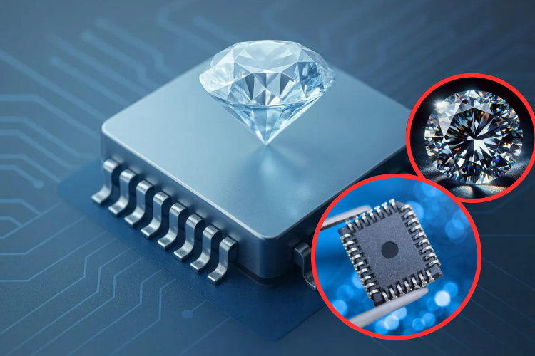 Los ingenieros utilizan diamantes en chips para reducir el sobrecalentamiento de los datos

 – Primer plano