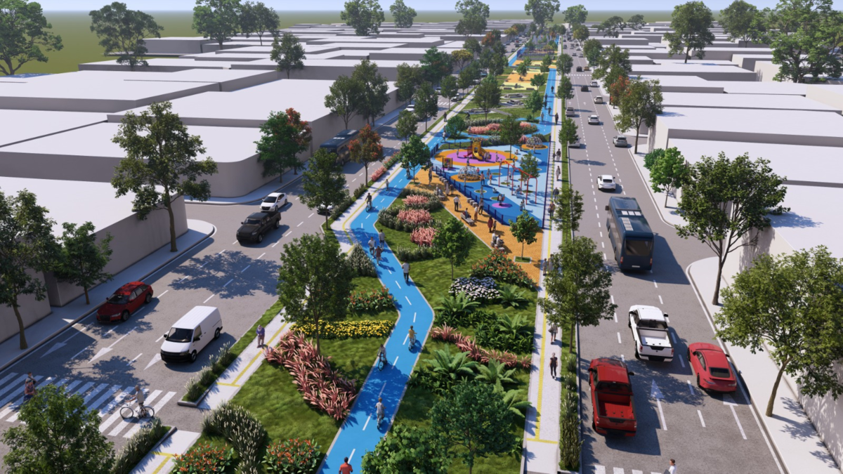 Renovación del Bulevar Simón Bolívar en Barranquilla
 – Primer plano