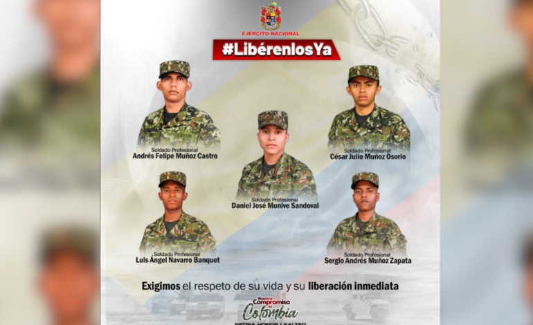 Eln dice que cinco militares fueron secuestrados en Arauca, advierte al gobierno contra intento de rescate militar y anuncia condiciones para su liberación

 – Primer plano