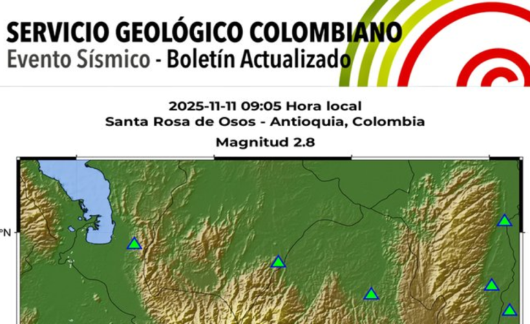 Un sismo leve se reportó en Santa Rosa de Osos, Antioquia

 – Primer plano