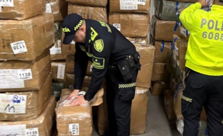Más de 6.600 pares de zapatos ilegales fueron confiscados en un almacén del distrito colombiano de Medellín

 – Primer plano