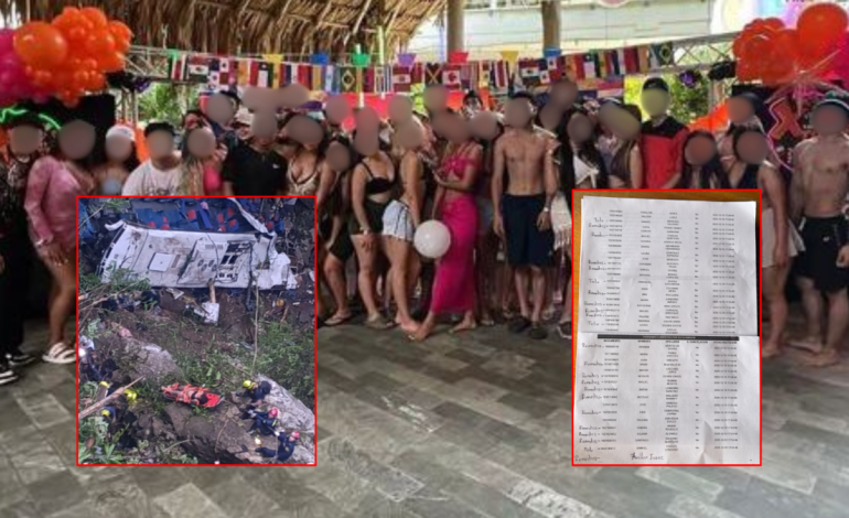 Aquí la lista de pasajeros del autobús que se estrelló en Remedios, Antioquia, que transportaba un viaje estudiantil: 16 personas muertas

 – Primer plano