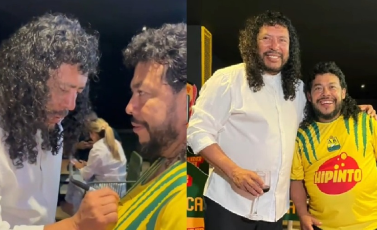 El portero René Higuita conoció a su doble en un restaurante, es impresionante el parecido entre ellos

 – Primer plano