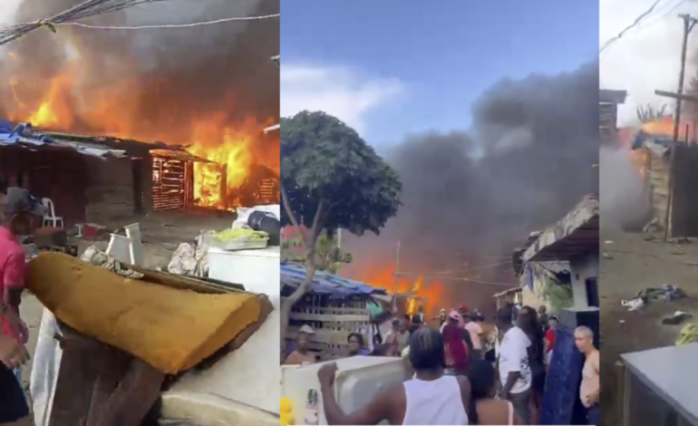 Fue un fuerte incendio que destruyó más de 10 viviendas en el oriente de Cali el 1 de enero de 2026.

 – Primer plano