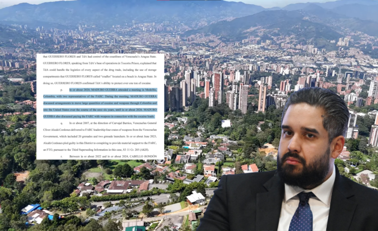 El informe de inteligencia incluiría información sobre la reunión del hijo de Nicolás Maduro con disidentes de las FARC en Medellín en 2020.

 – Primer plano