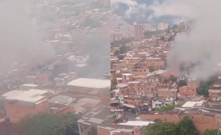 Tras la llegada de los bomberos, los civiles luchan contra las llamas.

 – Primer plano