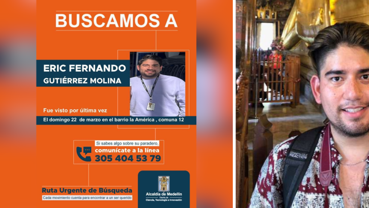 Las últimas conversaciones del asistente de vuelo Eric Gutiérrez antes de desaparecer en Medellín y ser encontrado en Jericó

 – Primer plano