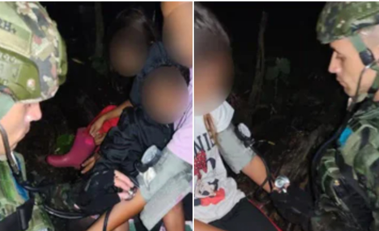 Primeras fotos de cinco niños y una joven encontrados en la selva del Caquetá luego de varios días escondidos bajo el apodo de «Calarcá»

 – Primer plano