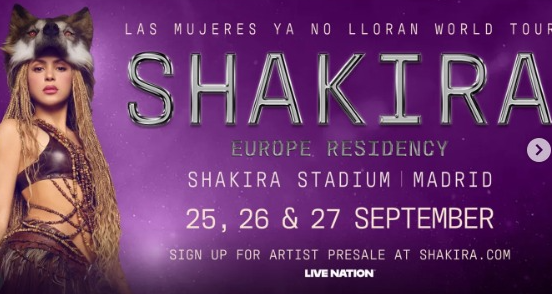 Conciertos de Shakira en Europa 2026: todo sobre su residencia en España

 – Primer plano
